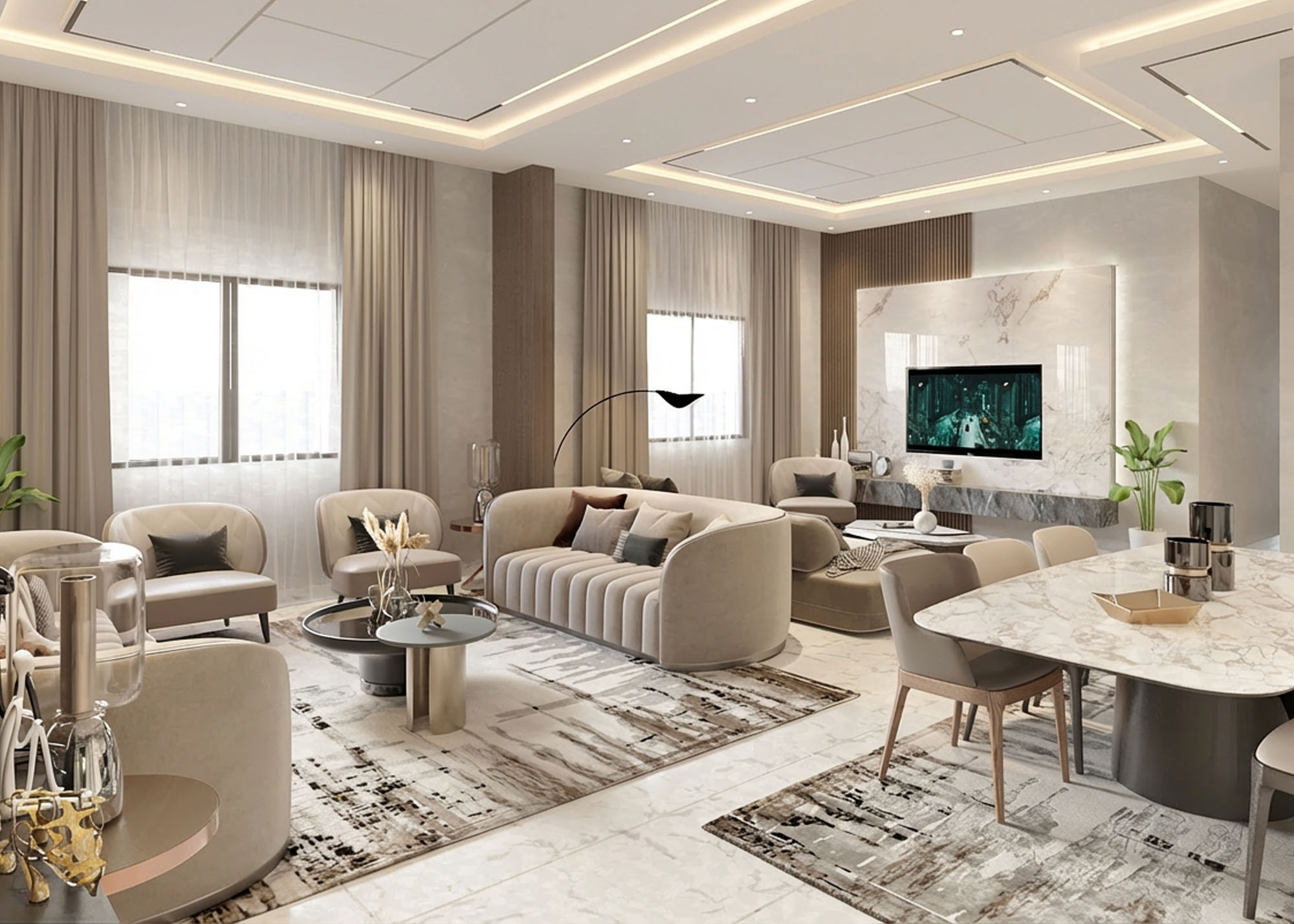 تصميم داخلى شقه السعوديه