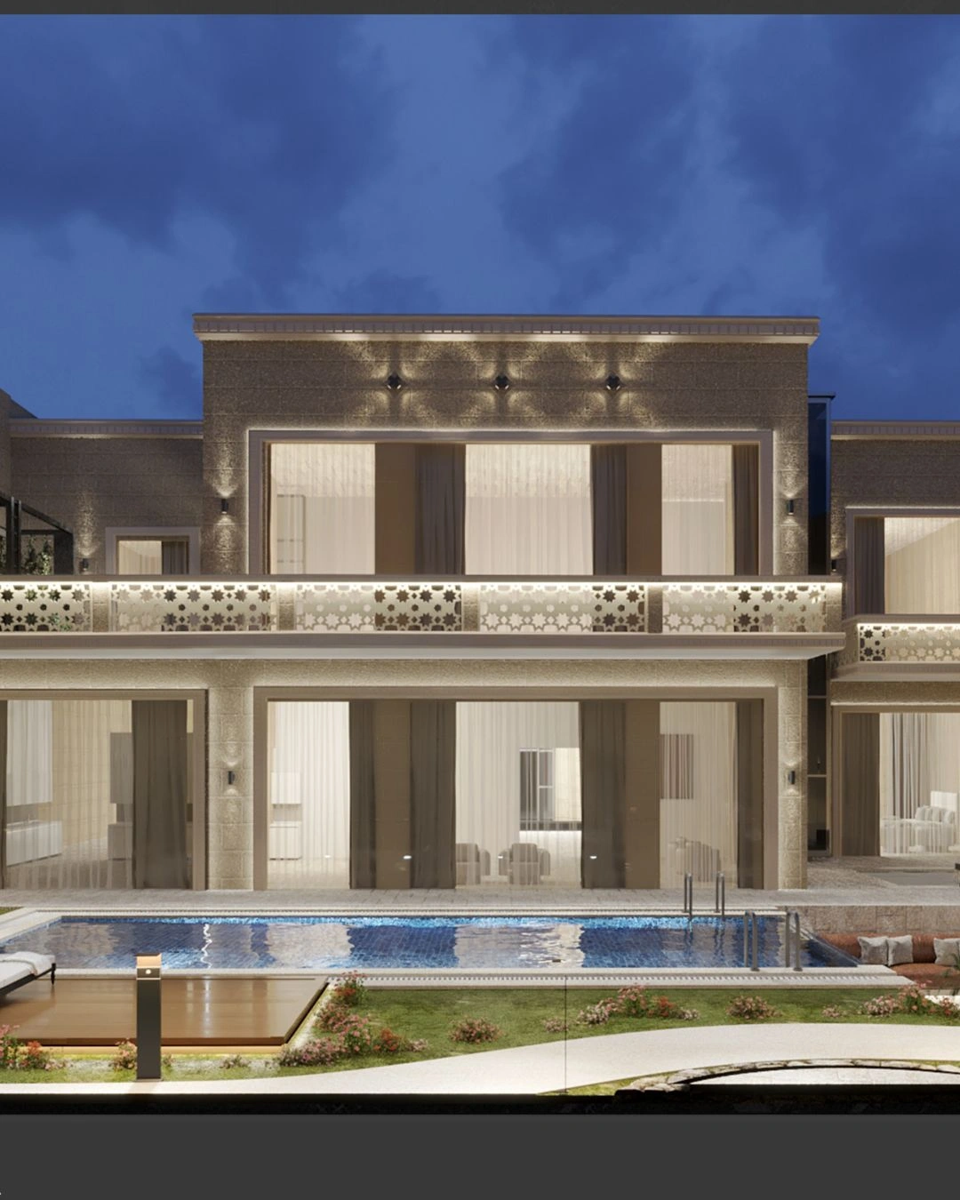 Interior design for a royal-style villa in Bahrain