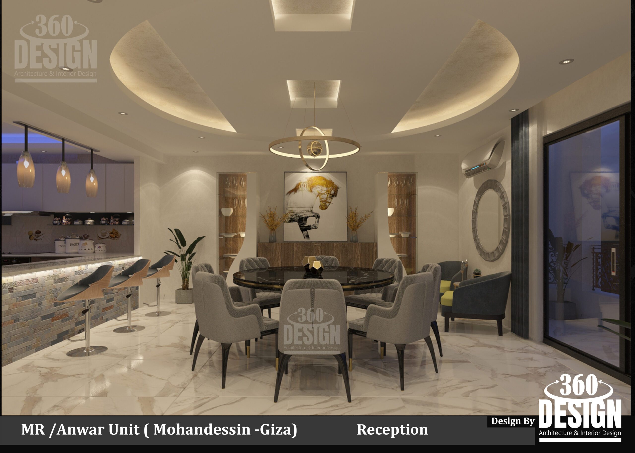 تصميم داخلى شقه سكنية مودرن السعودية